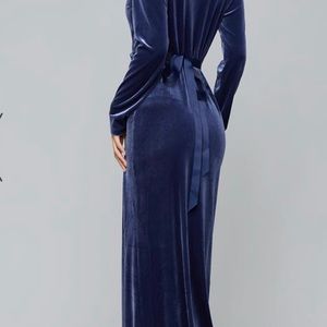 Bebe- Velvet Wrap Maxi Dress